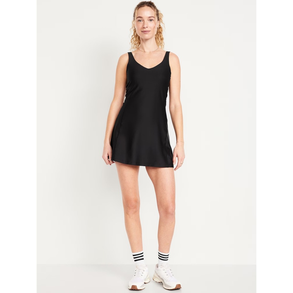 Old Navy Active Powersoft Go-Dry Exercise Dress Womens Medium Black Athletic EUC